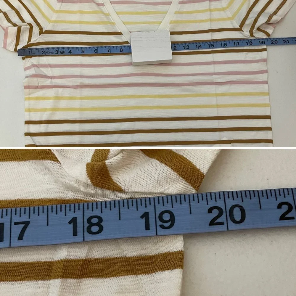Madewell Whisper Stripe V-neck Tee - Picture 12 of 13